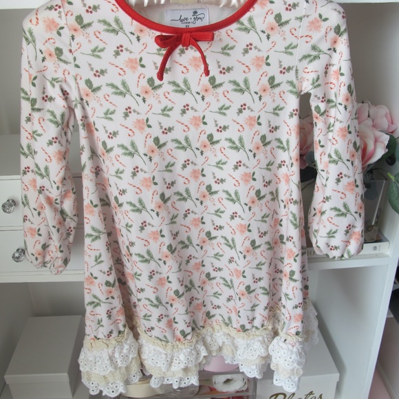 Love + Grow Girl's Pajama Gown Set Holiday Christmas Size 5Y EUC - Picture 2 of 9